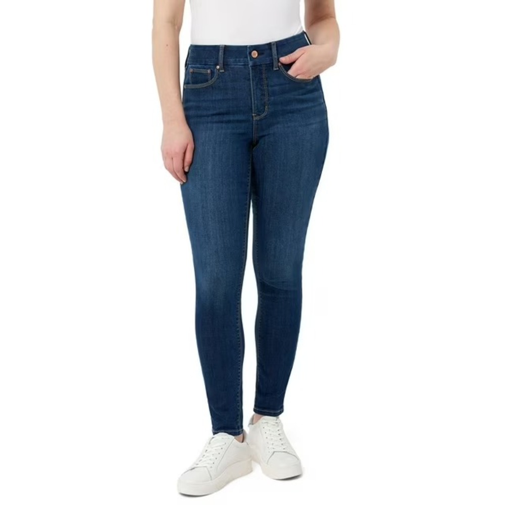Seven7 Womens Tummyless Skinny Jeans Size 10 Dark Wash High Rise Stretch Denim